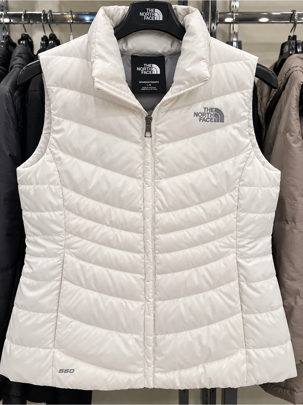 The North Face Women’s L White 550 Down Puffer Vest NWOT
